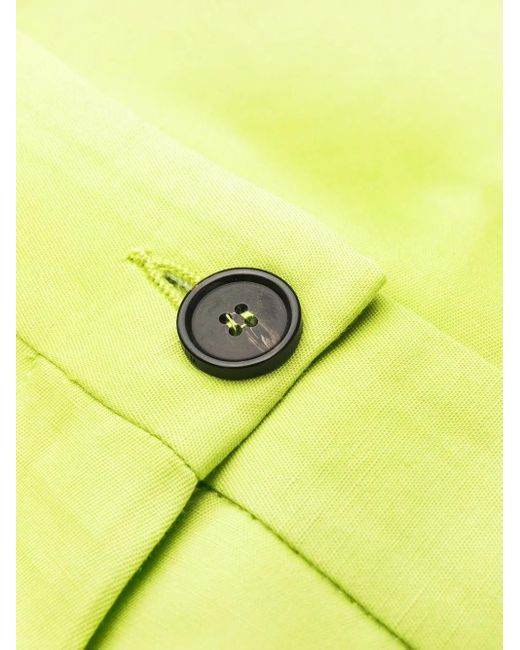 MSGM Yellow High-Waist-Hose Mit Weitem Bein