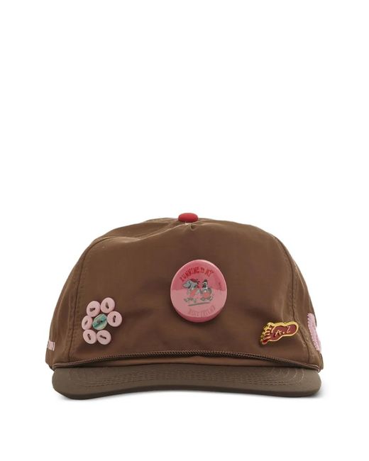ALEX ZONO Brown Pin Trucker Hat