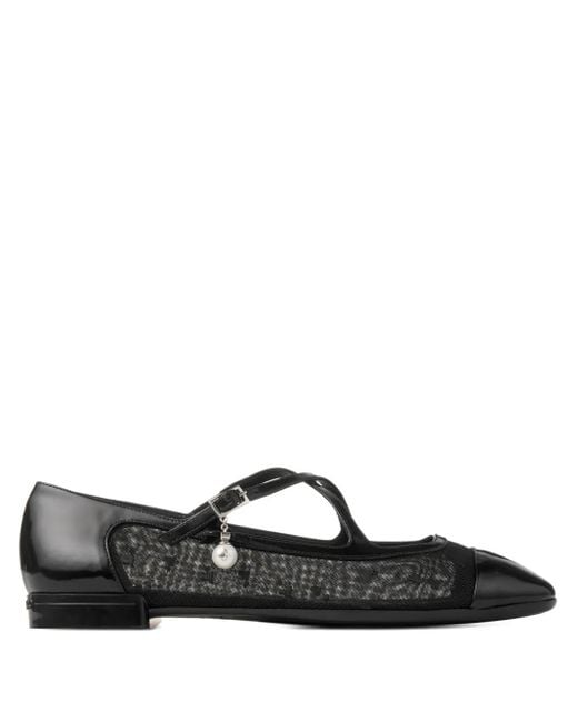 Ballerine Eleri Con Design A Incrocio di Jimmy Choo in Black