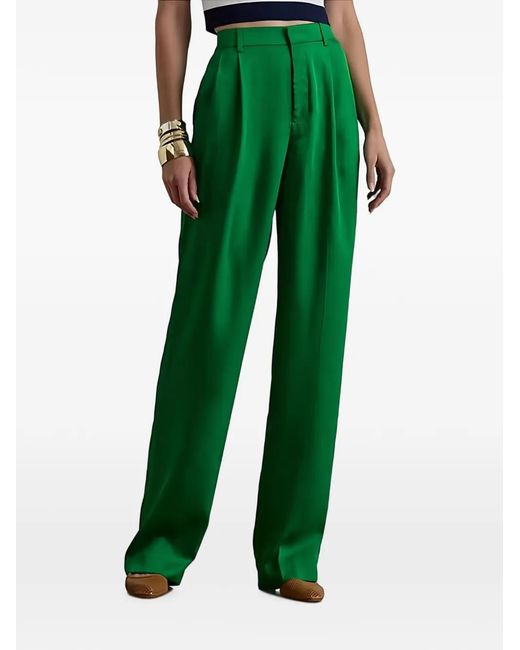 Ralph Lauren Green Pleated Tailored Trousers