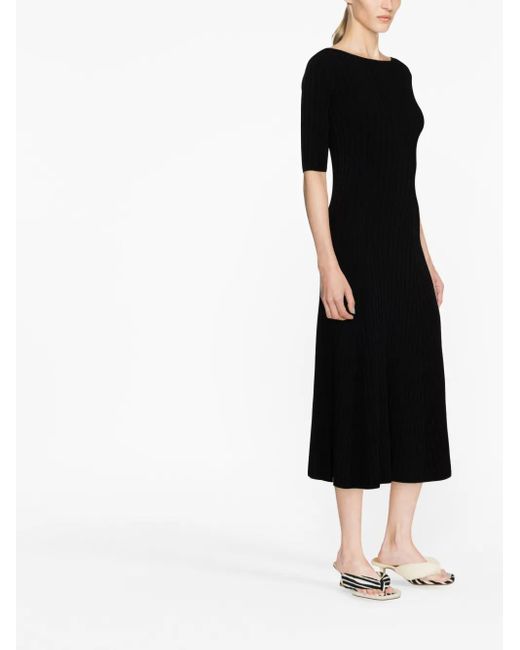 Roberto Collina リブニット ドレス Black