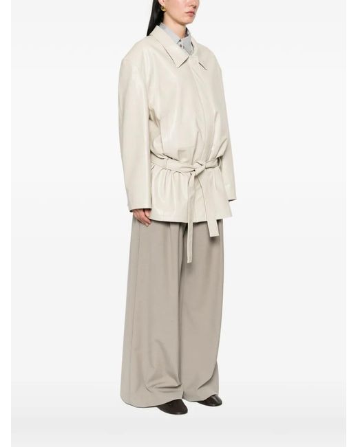 Low Classic White Belted Jacket