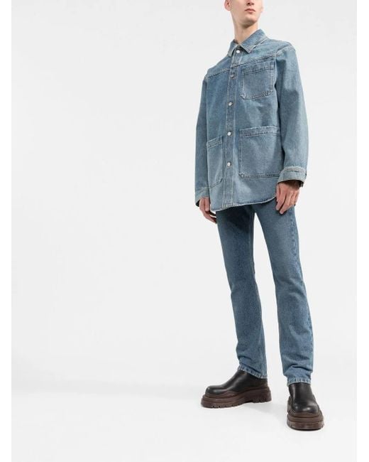 Valentino Garavani Blue Vlogo Signature Denim Shirt for men