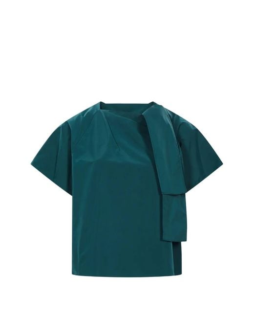 Weekend by Maxmara Green High-Neck Panelled Blouse