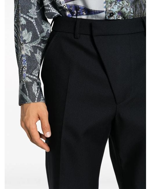 424 Blue Asymmetric Button-Fastening Wide-Leg Trousers for men