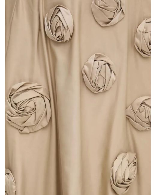 Herskind Natural William Blooming Floral-Appliqué Midi Skirt