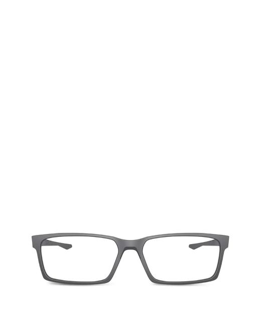 Oakley Gray Overhead Rectangle-Frame Glasses for men