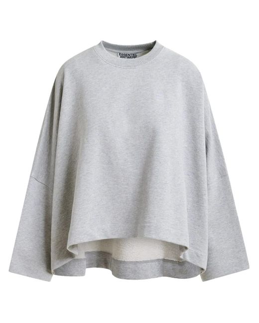 Essentiel Antwerp Gray Hoozie Sweatshirt