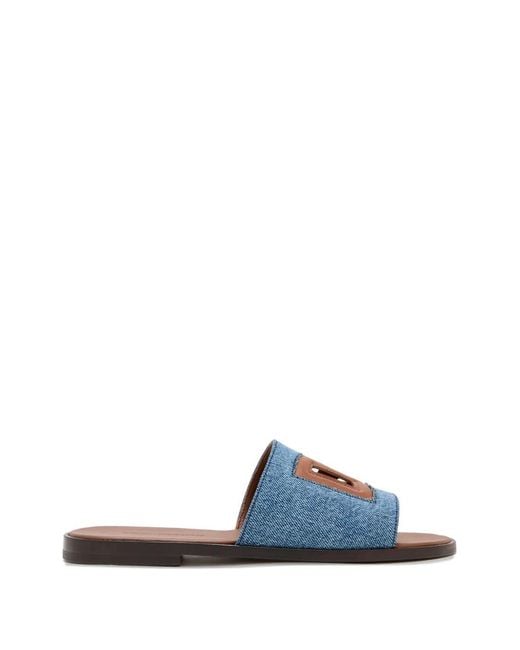 Dolce & Gabbana Blue Dg Light Denim Sandals for men
