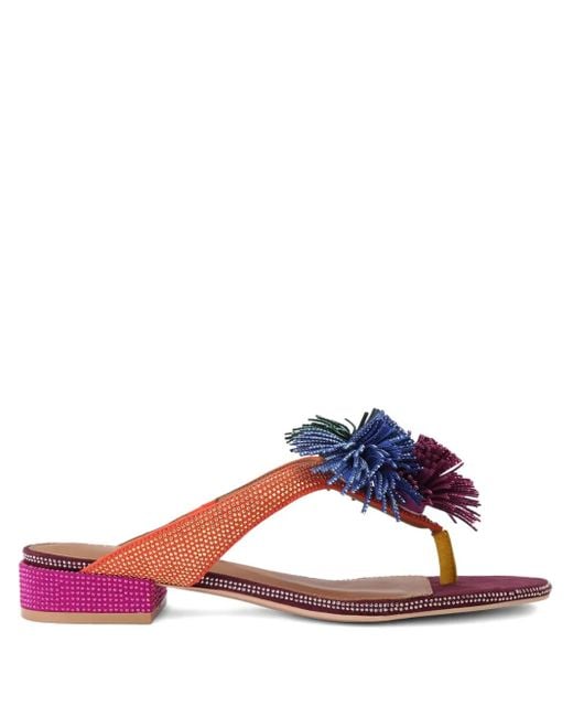 Kurt Geiger Blue Pom Pom Sandalen 30mm