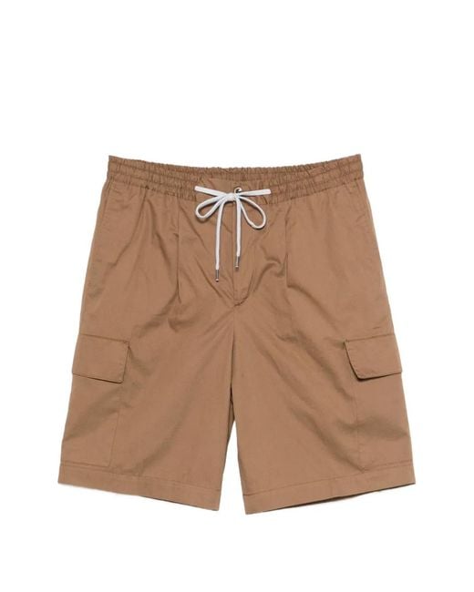 PT Torino Natural Cargo-Pocket Drawstring Shorts for men