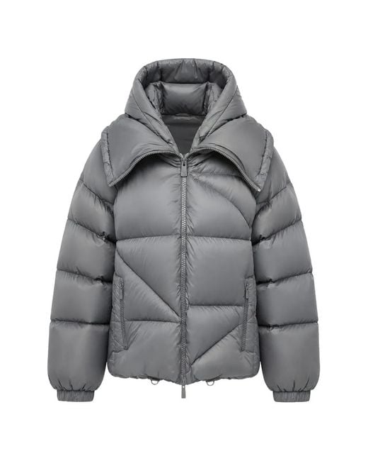 Bacon Gray Doudoune Double B À Capuche