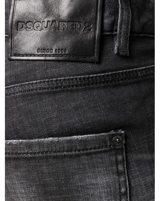 DSquared² Multicolor Distressed-effect Logo-patch Denim Jeans