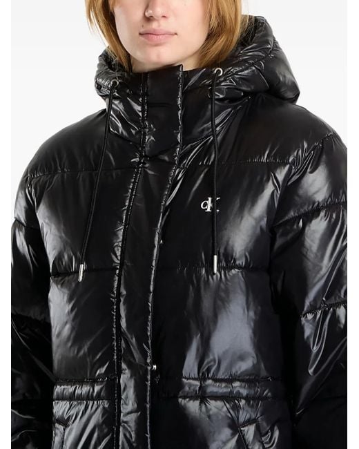 Calvin Klein Black Long-Sleeves Coat