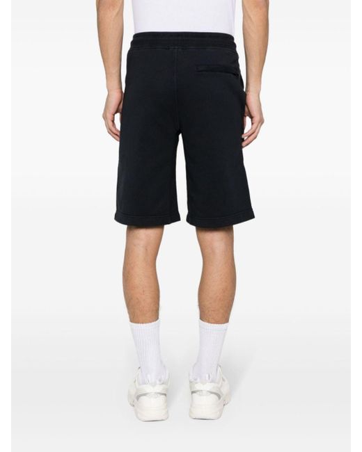 C P Company Blue Black Cotton Bermuda Shorts for men