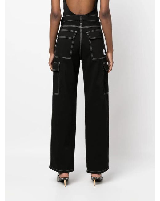 Philosophy Di Lorenzo Serafini Black Cargo Straight-Leg Jeans