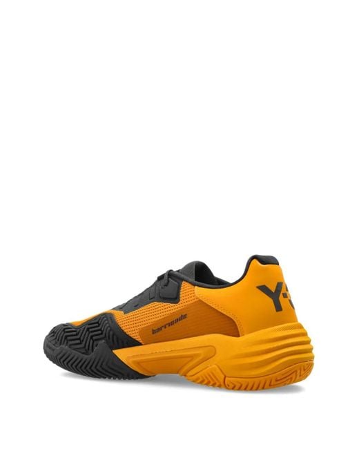 Y-3 Orange Barricade 13 Tennis Sneakers