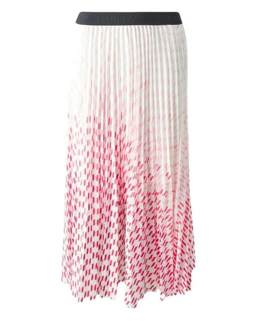 Karl Lagerfeld Pink Dégradé Pleated Skirt