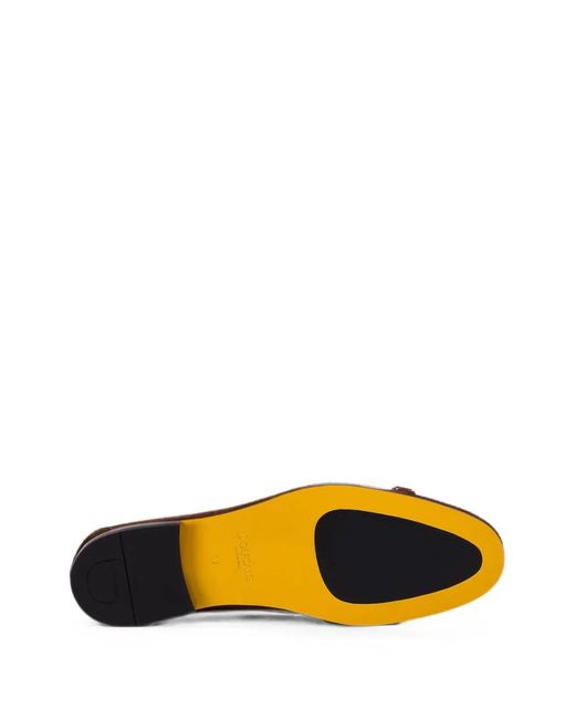 Doucal's Brown Double-Buckle Suede Loafers