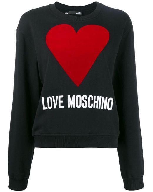 Love Moschino Pullover mit Herz-Design in Schwarz | Lyst AT