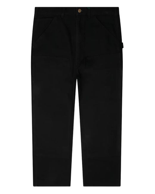 South2 West8 Black Double-Knee Trousers for men
