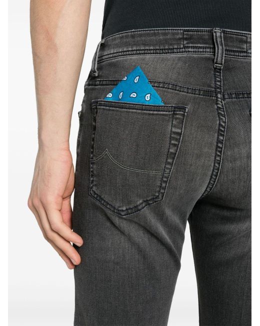 メンズ Jacob Cohen Logo-patch Jeans Gray