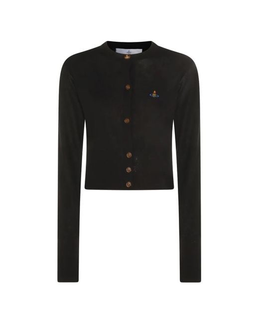 Vivienne Westwood Black Orb-Embroidered Cardigan