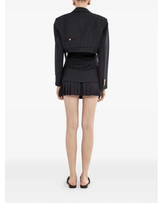 Nissa Black Pinstripe Cropped Blazer