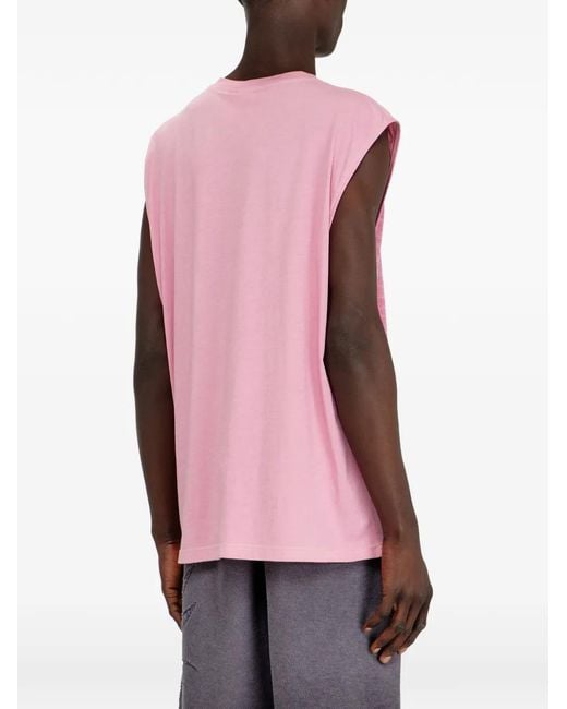 DIESEL Pink Sleeveless Top for men