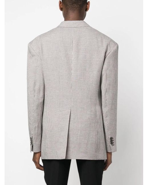 DSquared² Gray Single-Breasted Checked Jacket for men