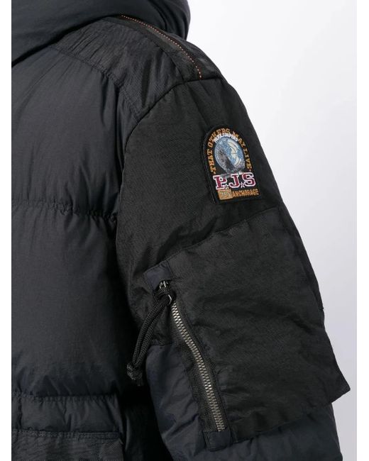 Parajumpers Blue Two-Tone Hooded Padded Jacket for men