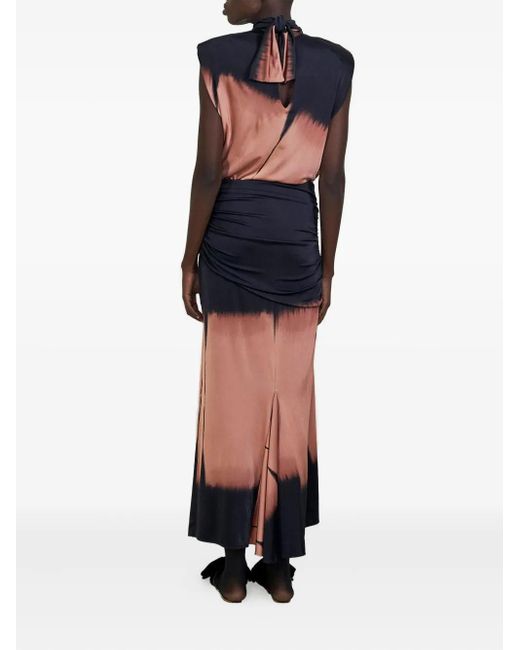 Johanna Ortiz Black Titual Tie-Dye Maxi Dress