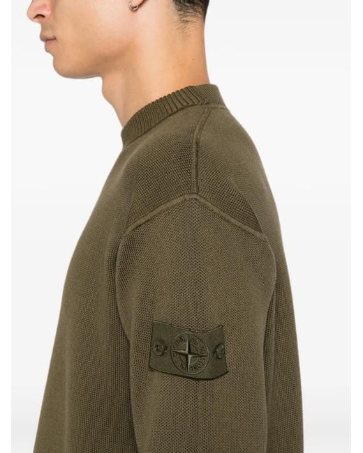 Stone Island Pullover Mit Logo-Patch in Green für Herren