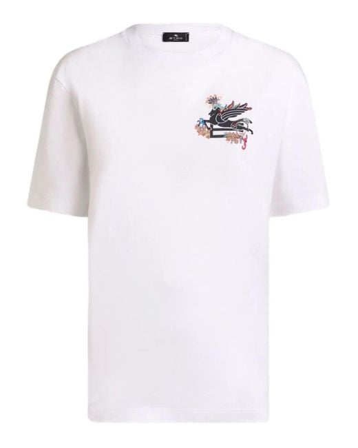Etro White T-Shirts Clothing