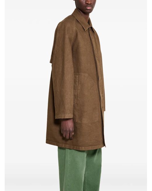 Auralee Natural Garment-Dyed Heavy Twill Coat for men