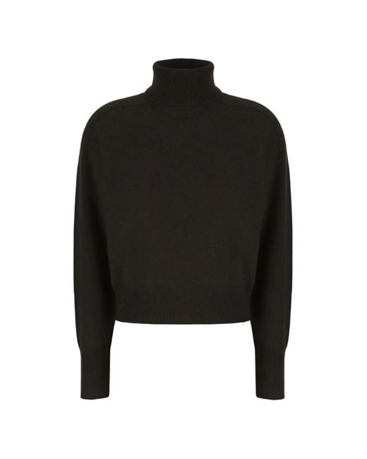 Vanisé Black Roll-Neck Cashmere Sweater