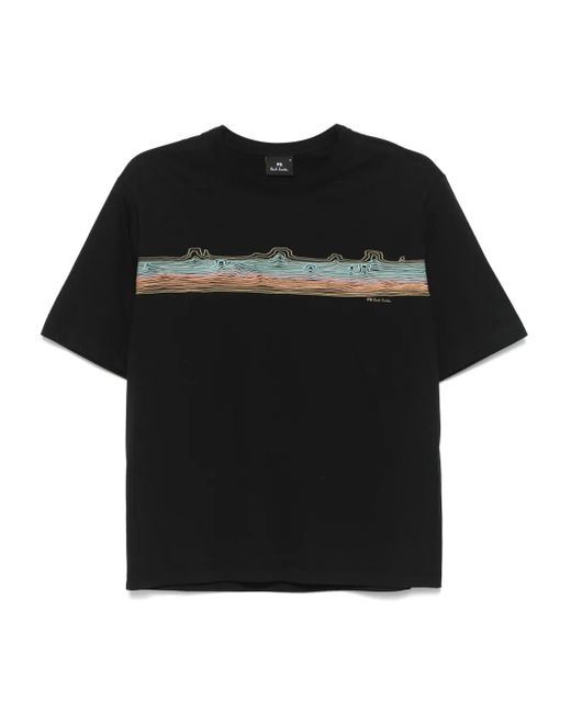 T-Shirt Con Stampa di Paul Smith in Black da Uomo