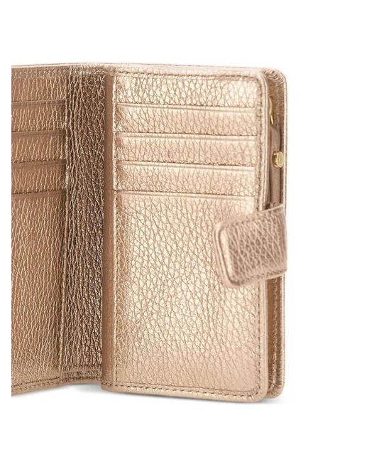 Gianni Chiarini Natural Dollaro Pebbled Tab Wallet