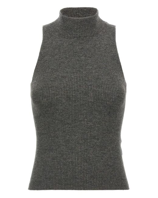 Brunello Cucinelli Gray 'Sparkling' Top
