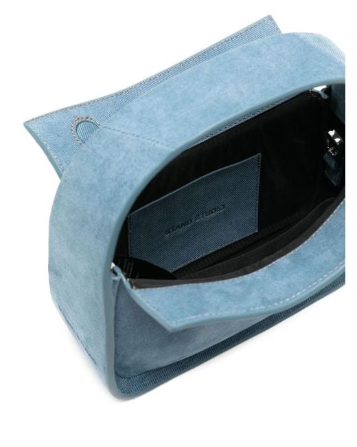 Stand Studio Blue Minnie Leather Tote Bag