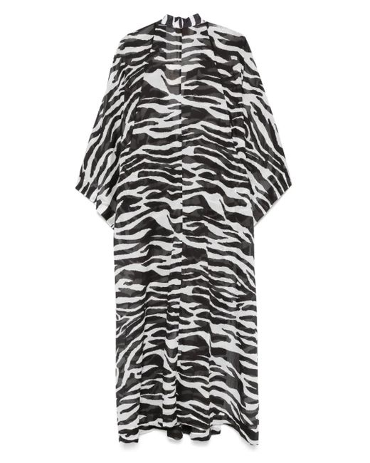 The Attico White Zebra-Print Beach Cover-Up