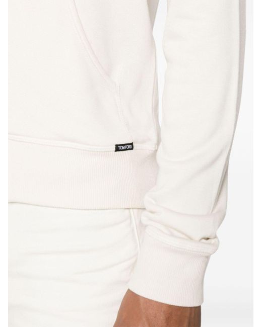 Hoodie à fermeture zippée Tom Ford pour homme en coloris White