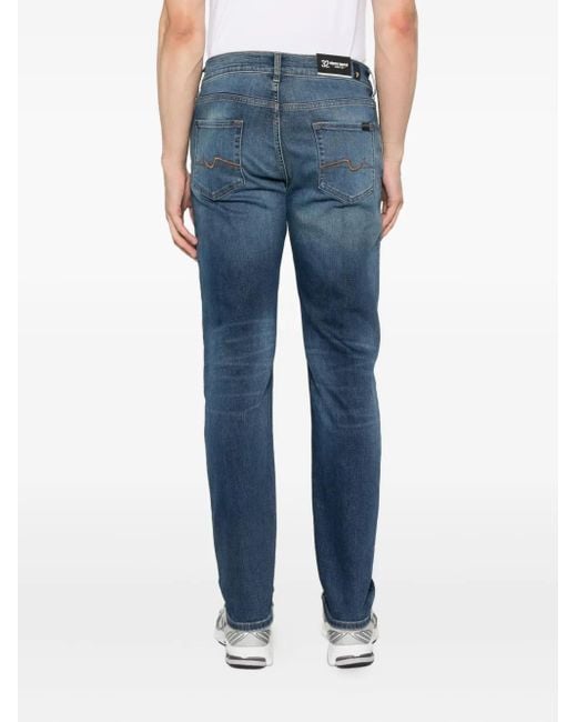 メンズ 7 For All Mankind Distressed-details Jeans Blue