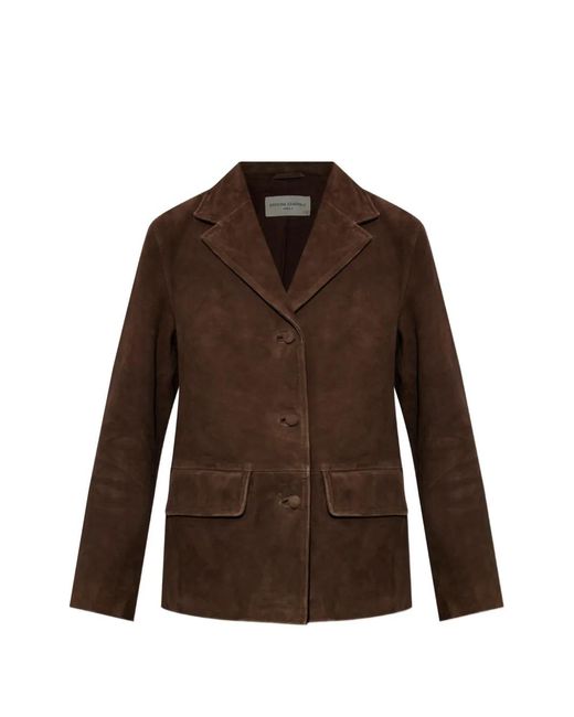 Officine Generale Brown Kataline Patch-Pocket Jacket