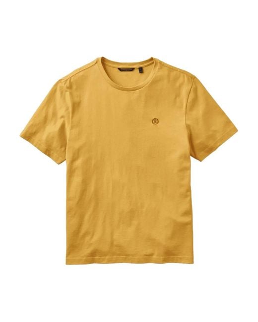Henri Lloyd Yellow Embroidered-Logo T-Shirt for men