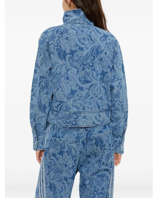 Adidas Blue Liberty London Firebird Denim Tracktop