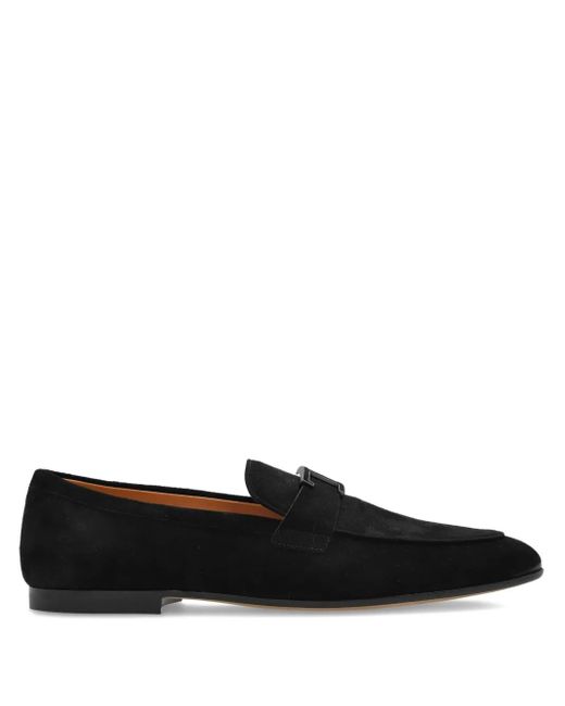 Tod's Loafer aus Wildleder mit Logo-Schild in Black für Herren