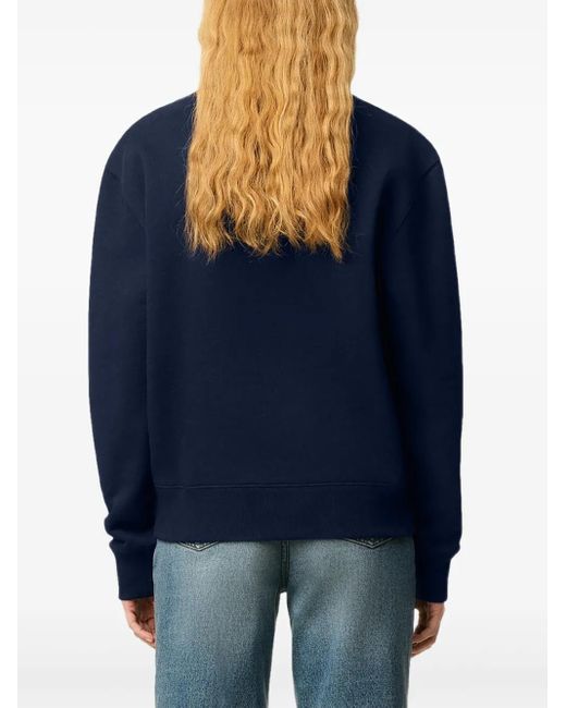 AMI Blue Cotton Sweatshirt With Ami De Coeur
