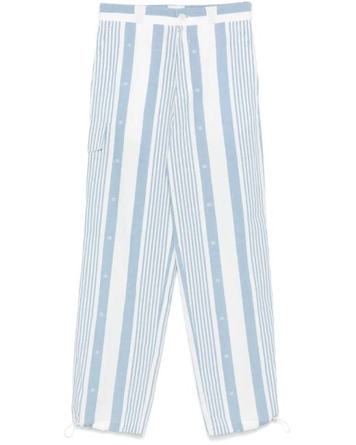 Givenchy Blue 4G-Striped Trousers for men