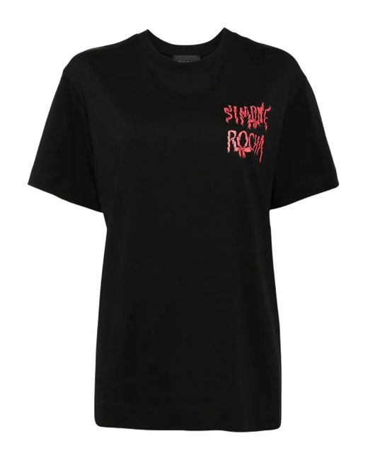 Simone Rocha T-Shirt Met Logoprint in het Black